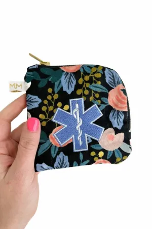 Midnight Garden Mini First Aid Pouch with Mesh Pocket