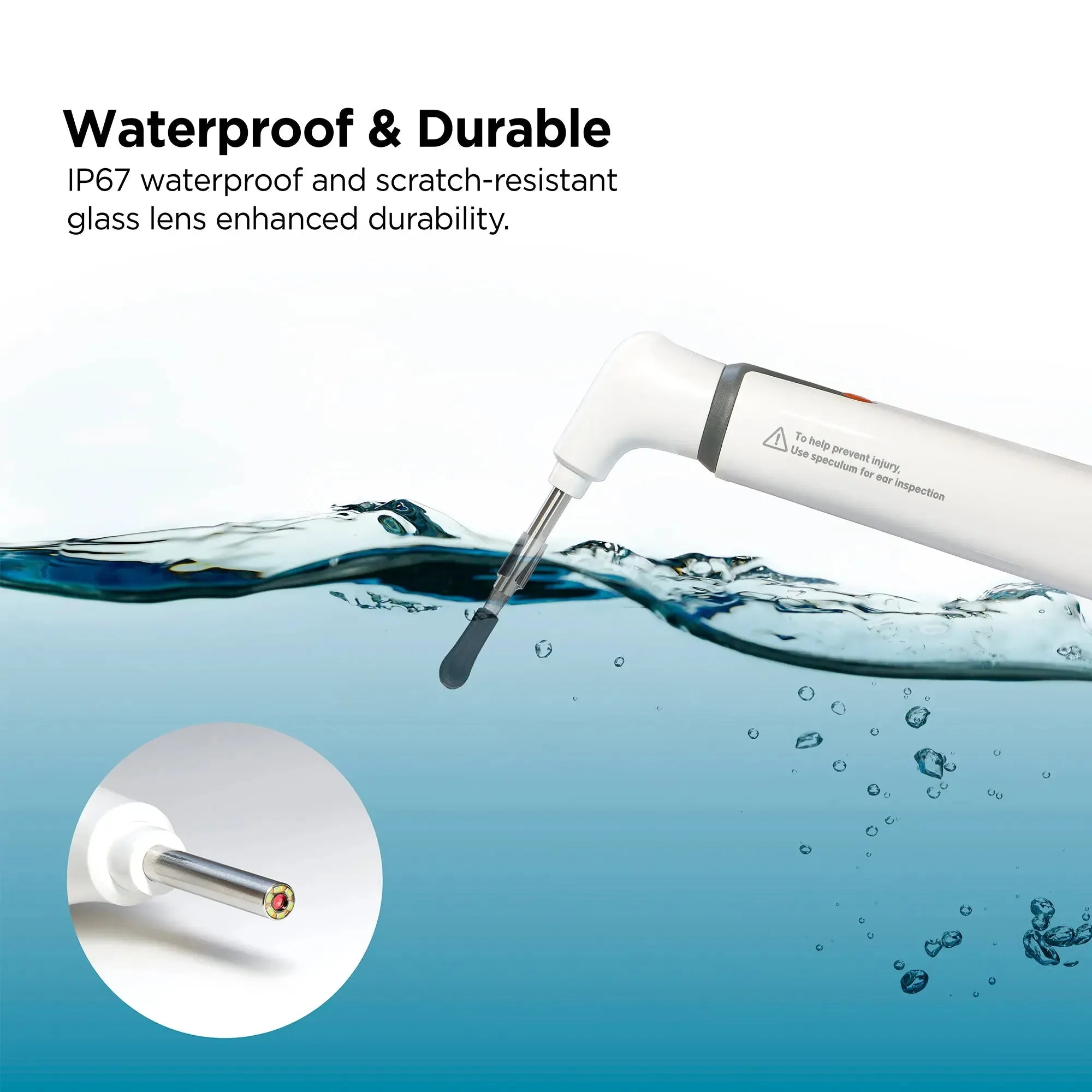 MOBI Ear, Nose & Throat Smart Otoscope Jr. HD Camera-1080P HD Lens, Multi-Axis Gyroscope, 6 LED Lights, 90  Min Use,