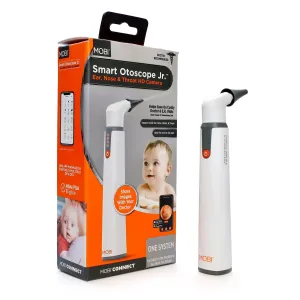 MOBI Ear, Nose & Throat Smart Otoscope Jr. HD Camera-1080P HD Lens, Multi-Axis Gyroscope, 6 LED Lights, 90  Min Use,