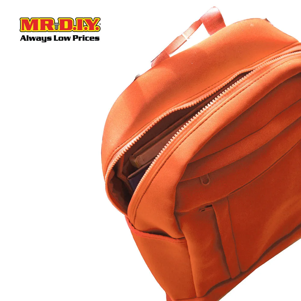 (MR.DIY) Plain Casual Shoulder Backpack  - ORANGE - Color Series