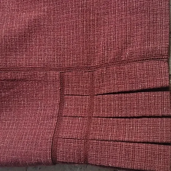 Nanette Lepore High Waist Burgundy Pleated Tweed Skirt, Size 2