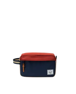 Neceser Herschel Chapter Travel Kit Black Iris Red Ochre Twill
