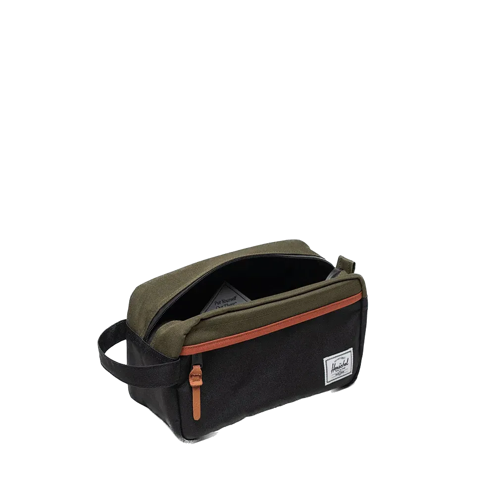 Neceser Herschel Chapter Travel Kit Black Ivy Green Chutney