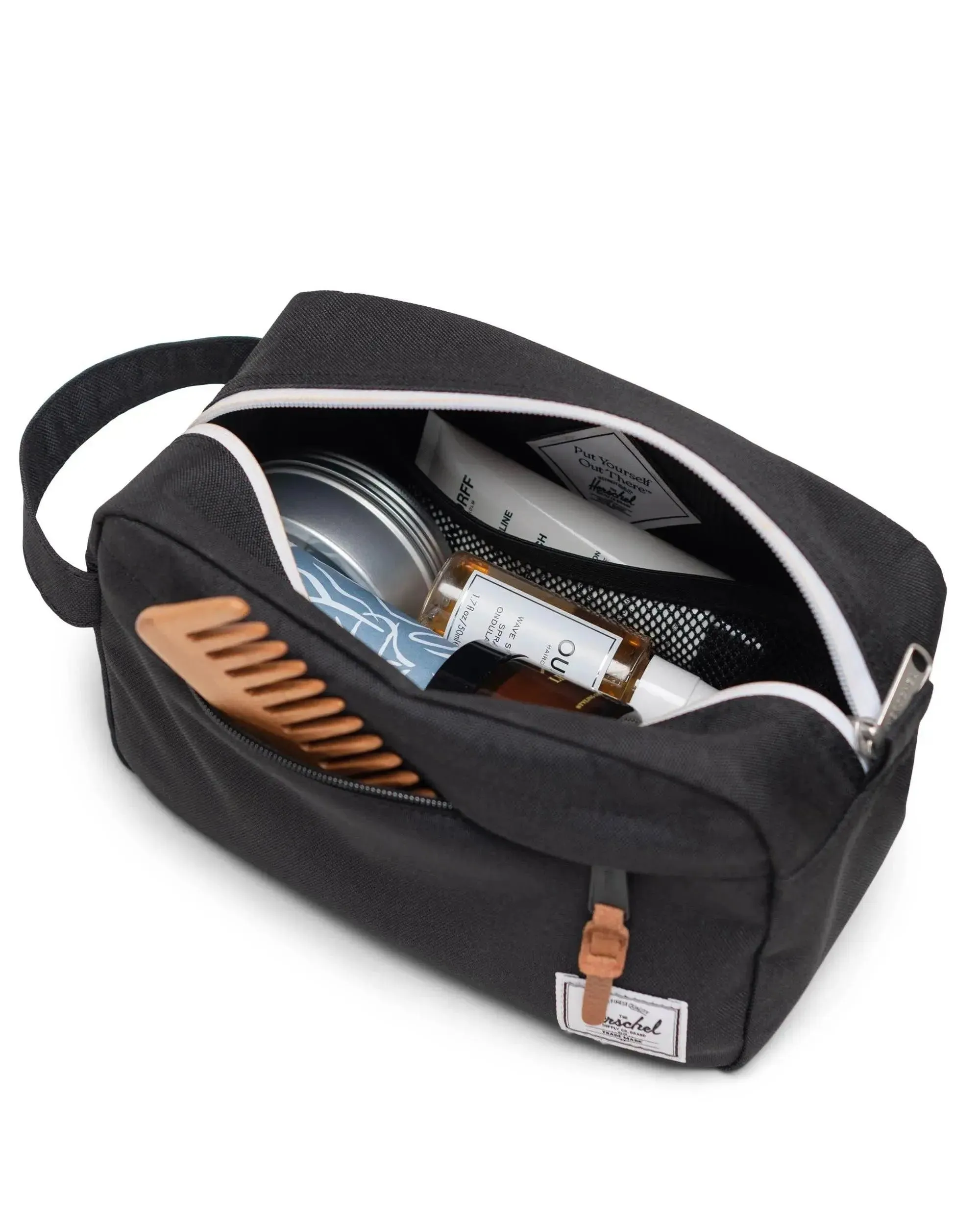 Neceser Herschel Chapter Travel Kit Black Ivy Green Chutney