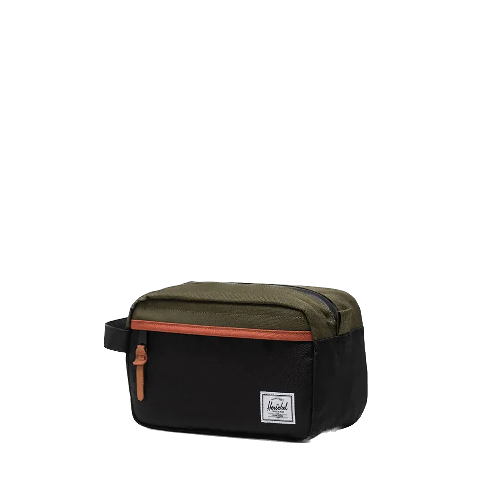 Neceser Herschel Chapter Travel Kit Black Ivy Green Chutney