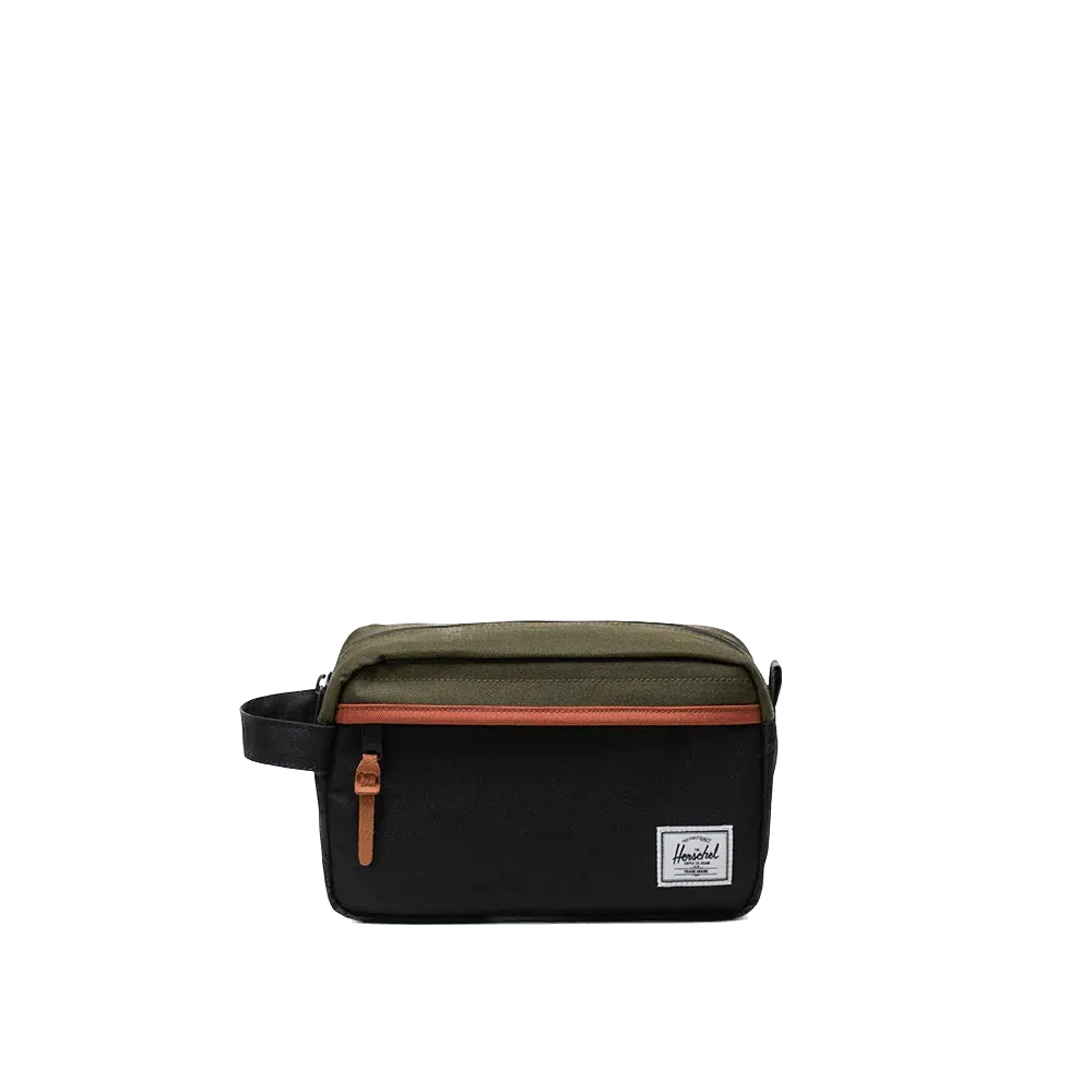 Neceser Herschel Chapter Travel Kit Black Ivy Green Chutney