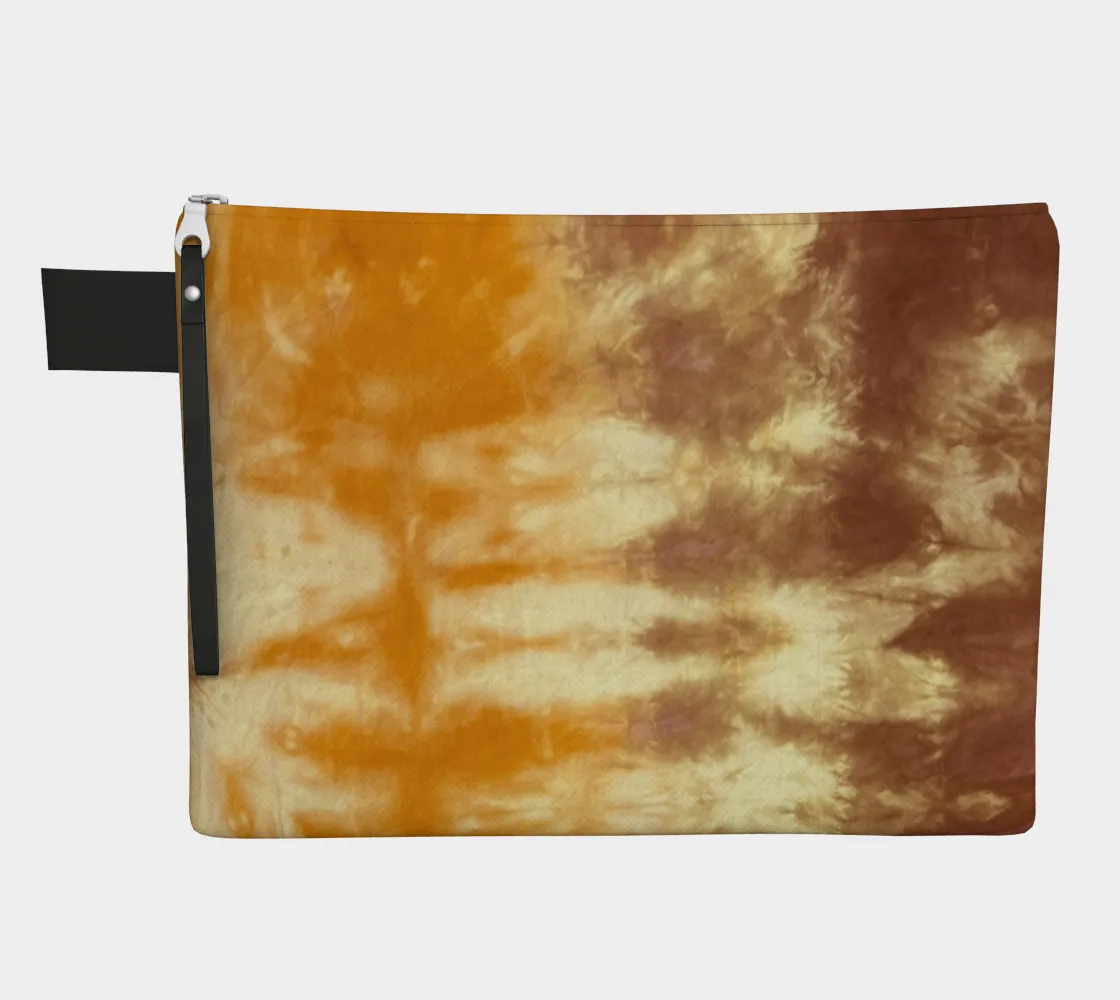 Neutral Tie Dye Zipper Pouh