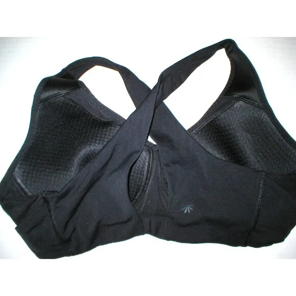 New Black Womens Athleta Yoga Pilates Top Bra M Be Bold Adjustable Barre Walk