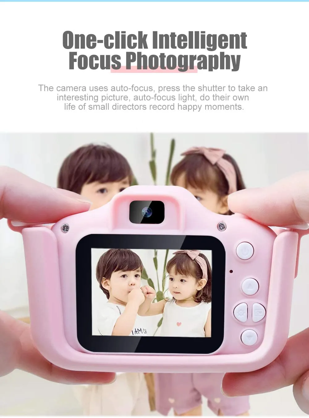 New Digital Camera for Kids with 32 GB Memory Card and Games - 16.0MP 2.0 Inch HD Shockproof Camera, IPS Screen Kids Video Camera (Pink)