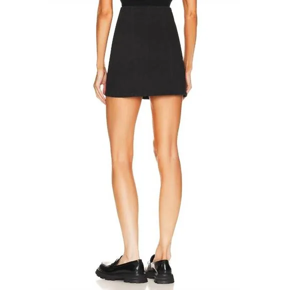 NEW FREE PEOPLE layla denim mini skirt in black