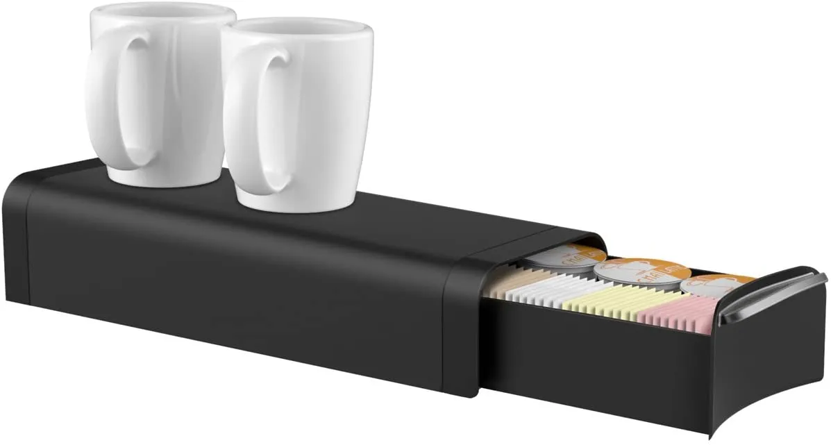 New in box! Mind Reader TRY03-BLK Slim Coffee Pod Storage Drawer for 12 K-Cups, 14 CBTL/Verismo