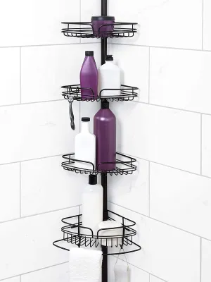 NIB! Zenna Home 2161HB Shower Tension Pole Caddy, Bronze