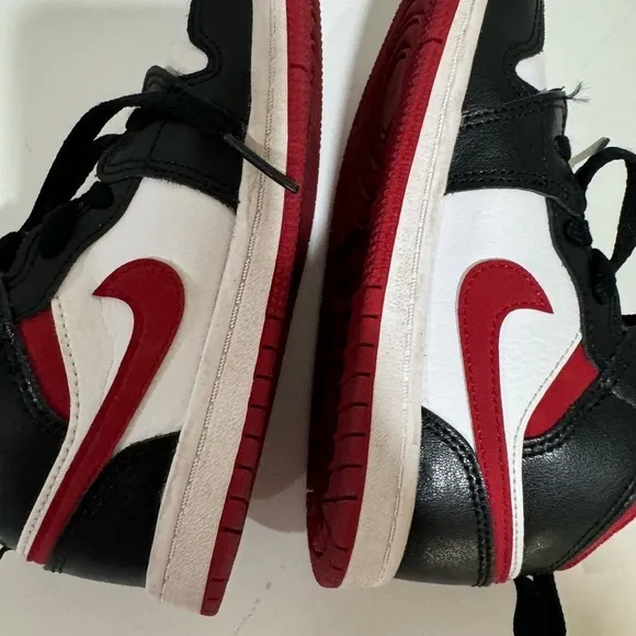 NIKE AIR JORDAN 1 Mid TD White Gym Red Black Toddler Size 10C
