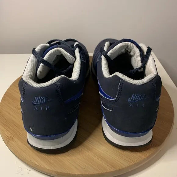 Nike Air Waffle Trainer Leather Mens Size 11.5 Dark Obsidian/Gym Blue 454395-442