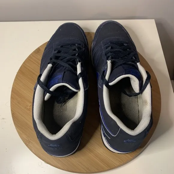 Nike Air Waffle Trainer Leather Mens Size 11.5 Dark Obsidian/Gym Blue 454395-442