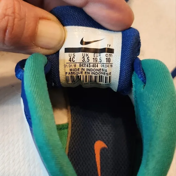 Nike LITTLE POSITE PRO GYM Boys – Gym Blue/White-cone-neptune Green  Size 4C