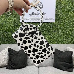 No Fringe Cowprint Wristlet