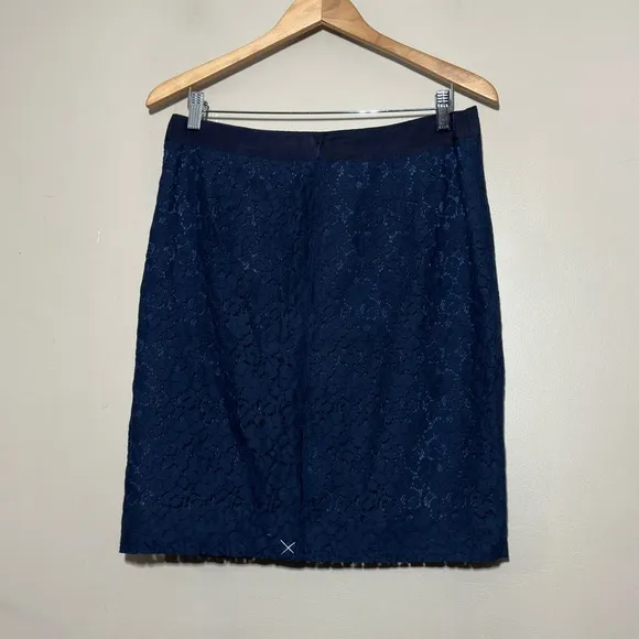 Nwt J.Crew || The Pencil skirt blue Lace Skirt size 10