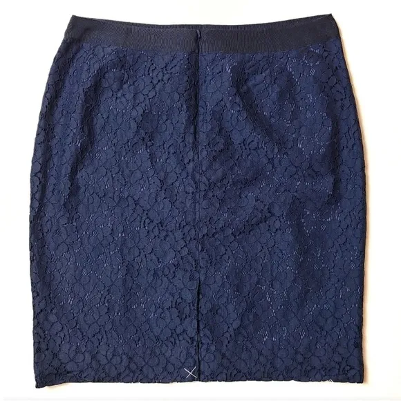 Nwt J.Crew || The Pencil skirt blue Lace Skirt size 10