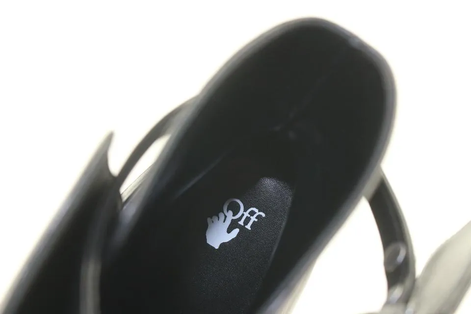 Off-White™ Size 40 Black Leather Ziptie Bootie 3of622