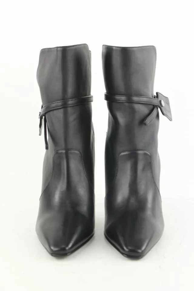 Off-White™ Size 40 Black Leather Ziptie Bootie 3of622