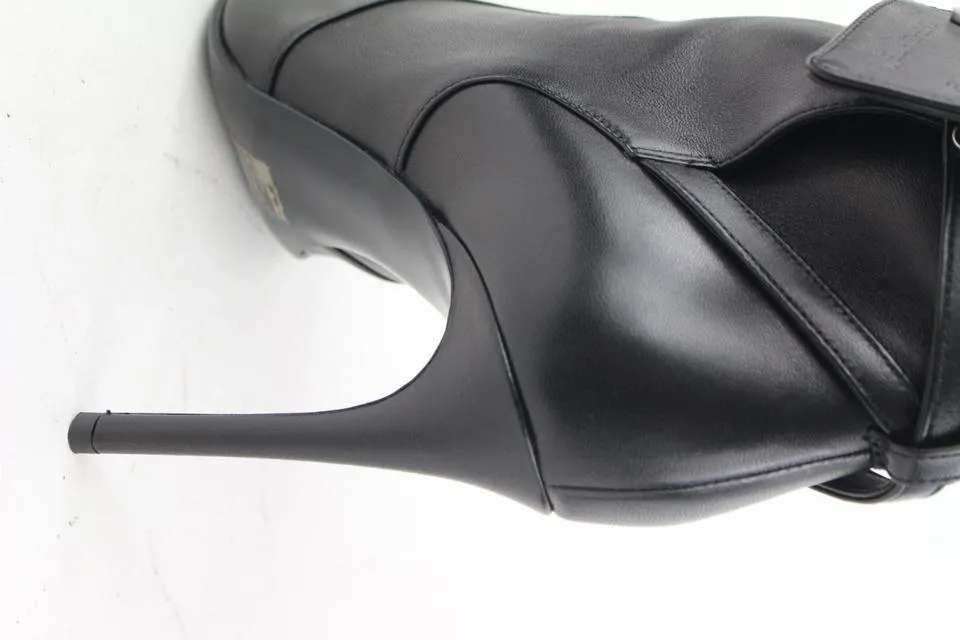Off-White™ Size 40 Black Leather Ziptie Bootie 3of622