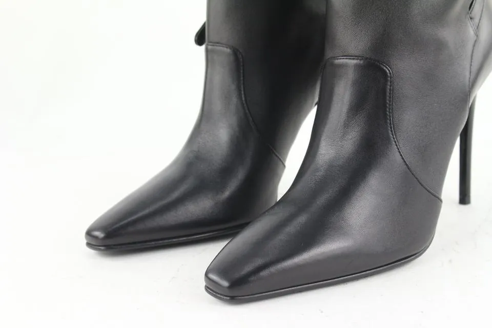 Off-White™ Size 40 Black Leather Ziptie Bootie 3of622