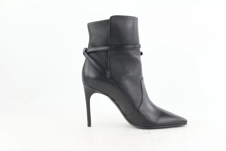 Off-White™ Size 40 Black Leather Ziptie Bootie 3of622