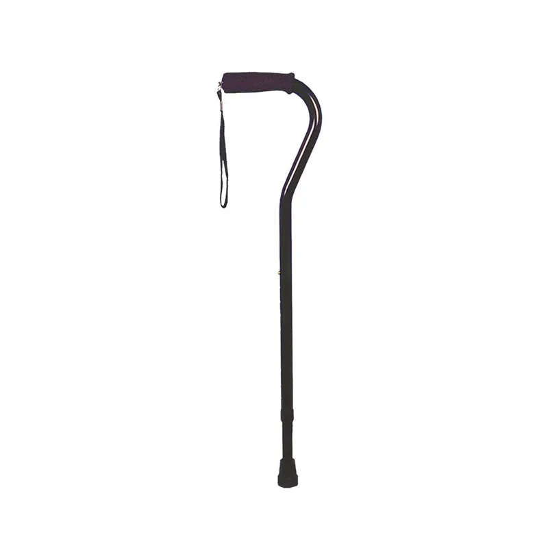 Offset Handle Cane, Foam Grip | Black