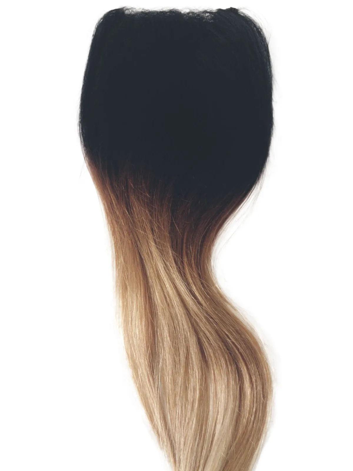 Ombre Closure (Natural Black-Ash Blonde)