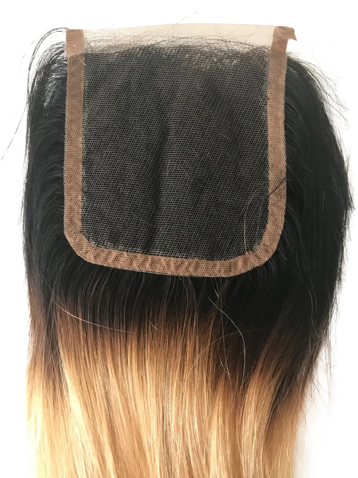 Ombre Closure (Natural Black-Ash Blonde)