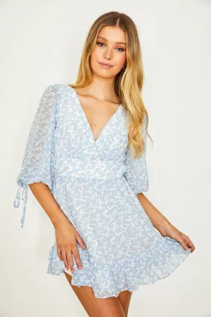 One and Only Collective Inc Floral Print Babydoll Mini Dress