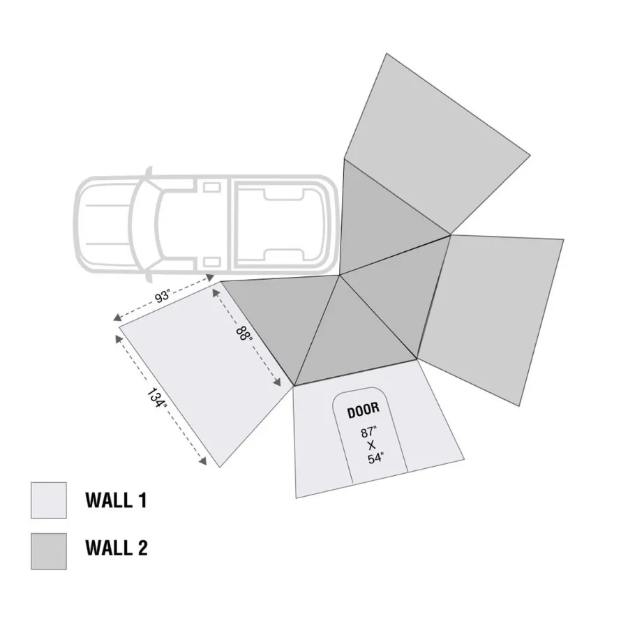 OVS HD Nomadic 270 LT Awning Wall 1 - Driver Side