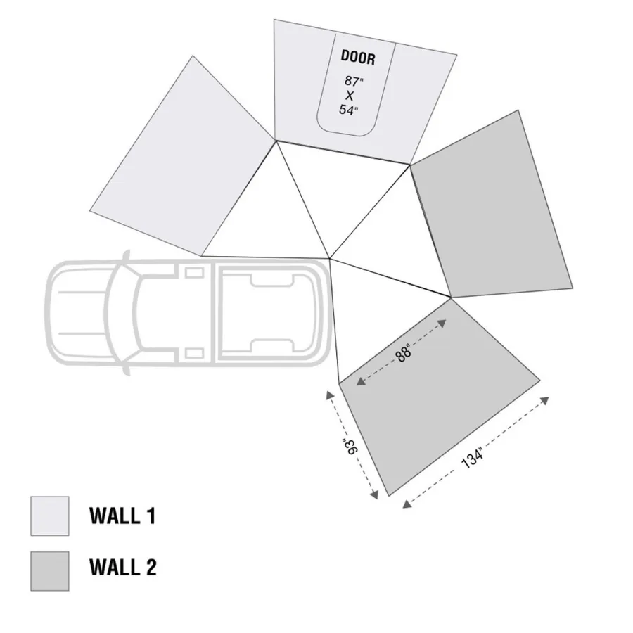 OVS HD Nomadic 270 LT Awning Wall 2 - Passenger Side