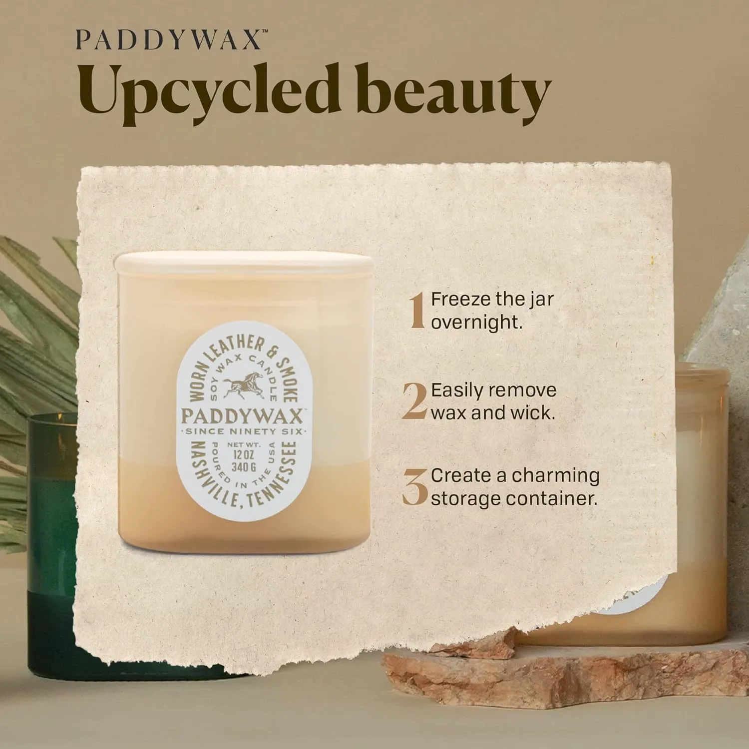 Paddywax Vista Collection Worn Leather & Smoke