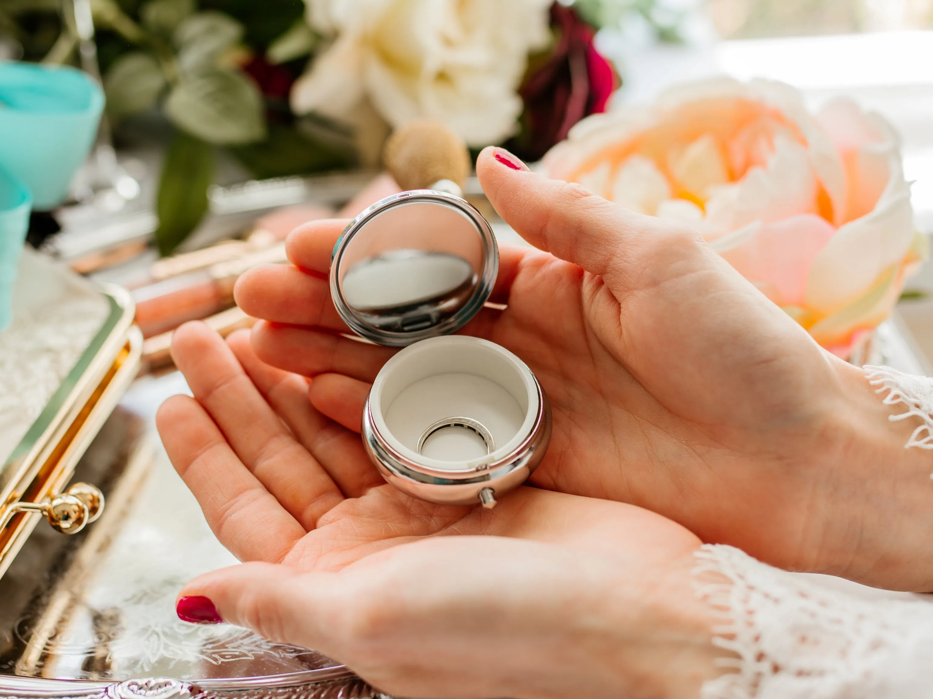 Personalized Silver Pill Box