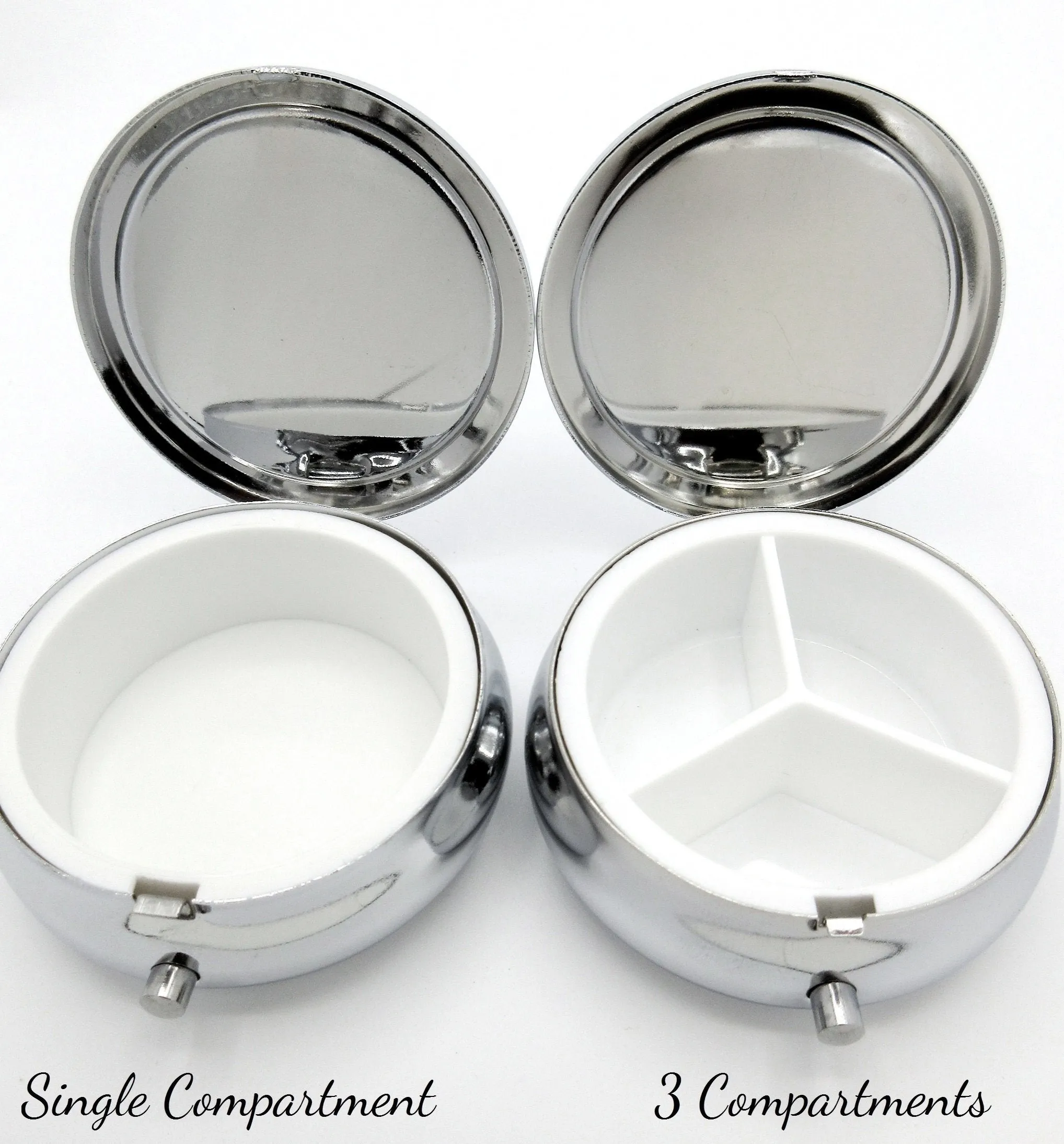 Personalized Silver Pill Box