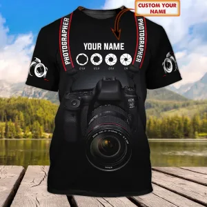 Photographer A - Personalized Name 3D Tshirt