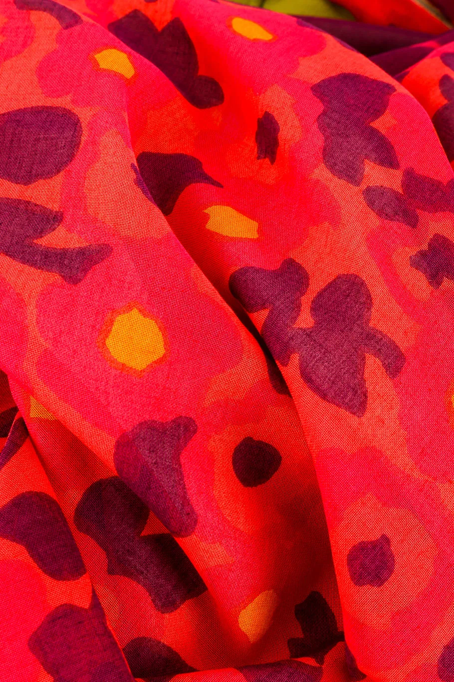 Poppy Print Mock Neck Dress
