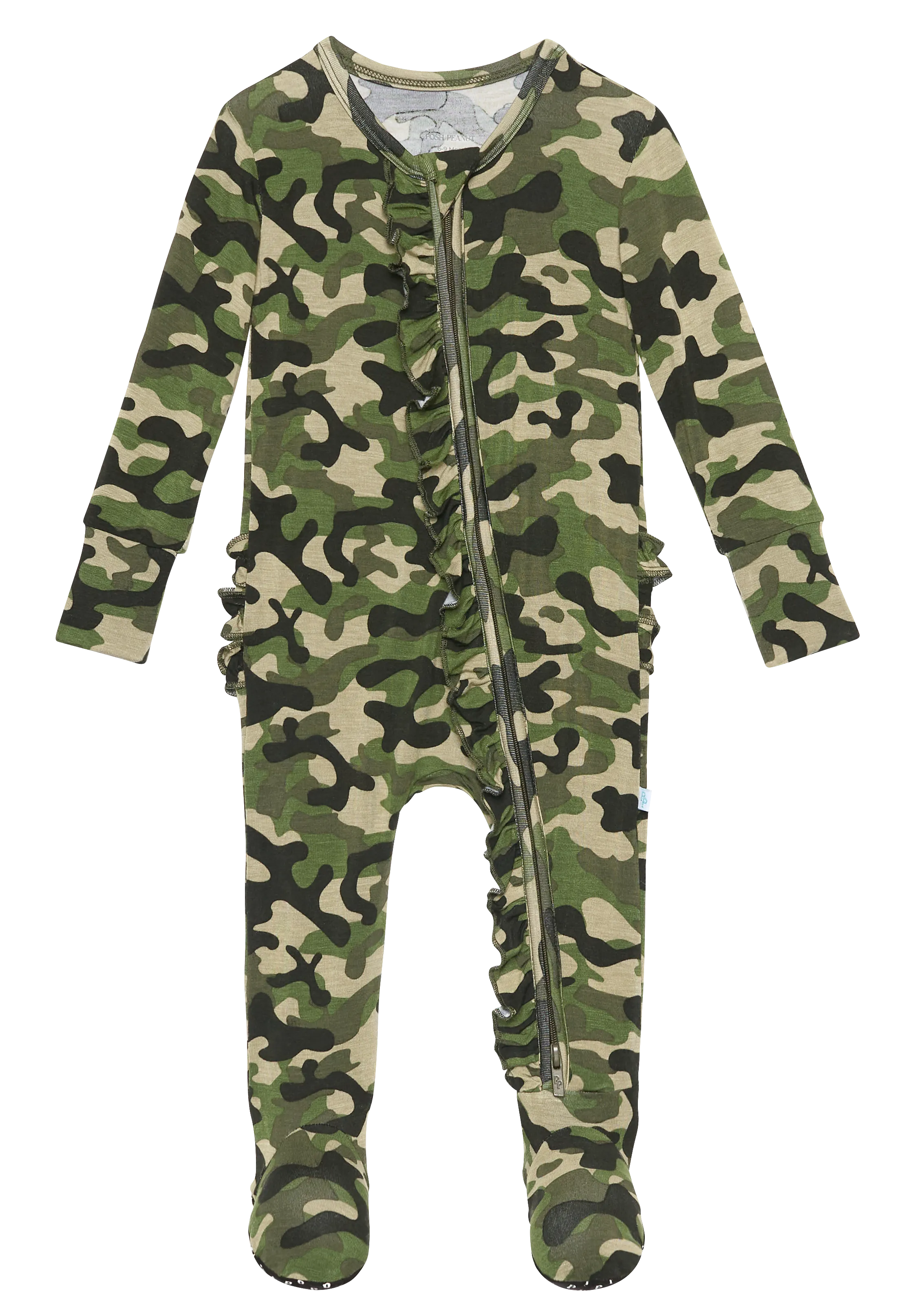 Posh Peanut Cadet Ruffled Zippered Footie