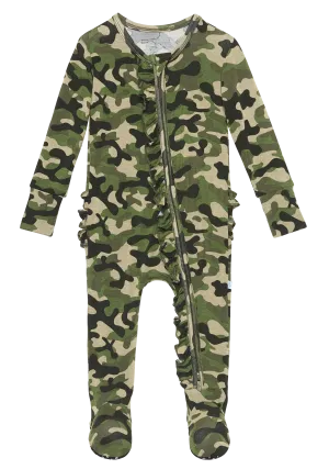 Posh Peanut Cadet Ruffled Zippered Footie