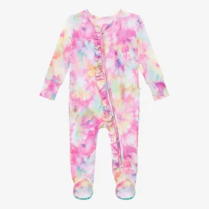 Posh Peanut Joplin Ruffled Zippered Footie