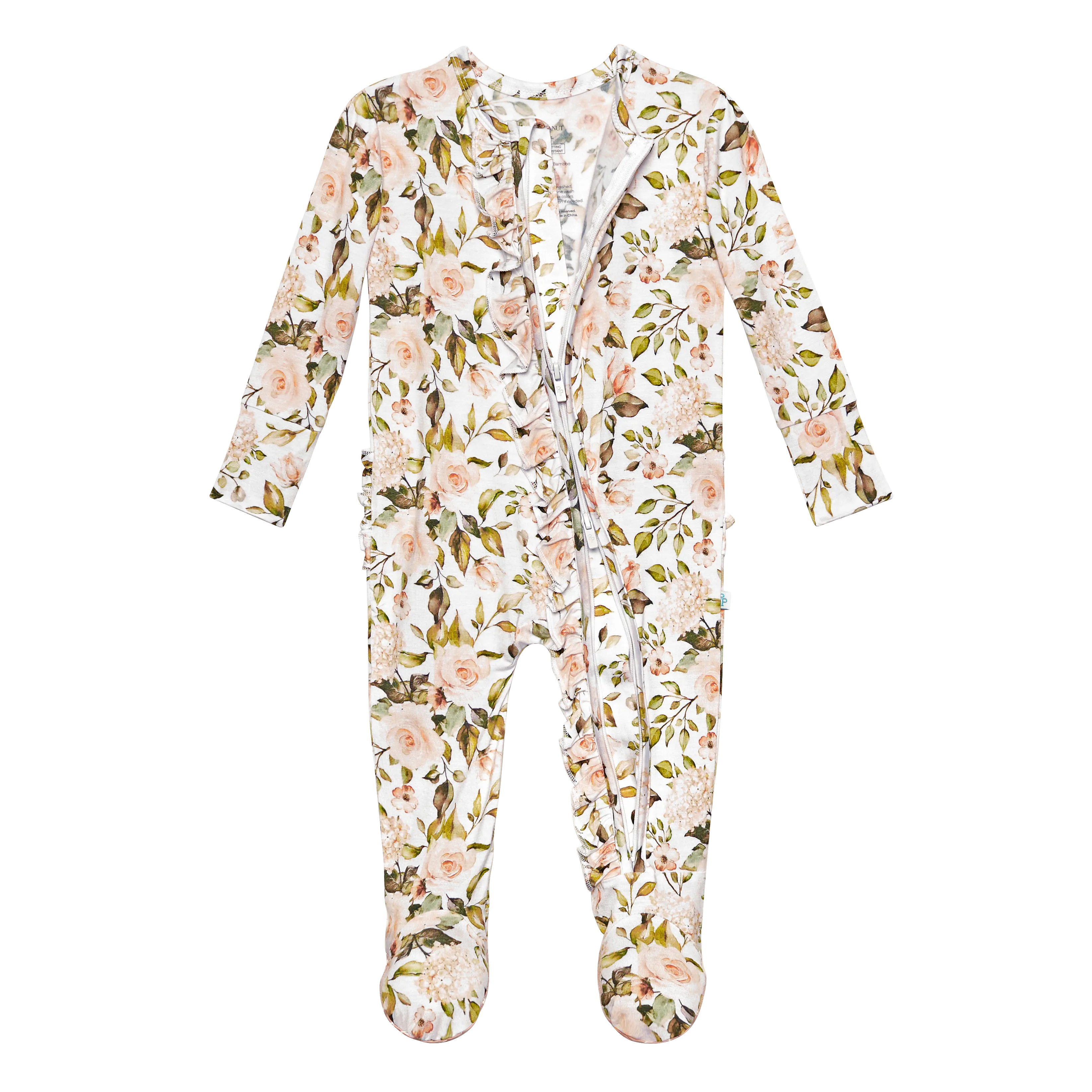 Posh Peanut Katherine Ruffled Zippered Footie