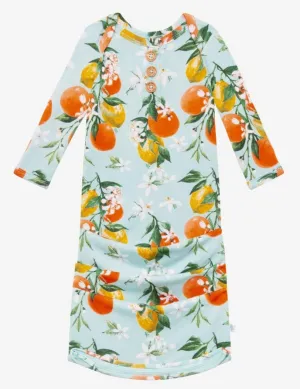 Posh Peanut Mirabella Wood Button Zippered Gown