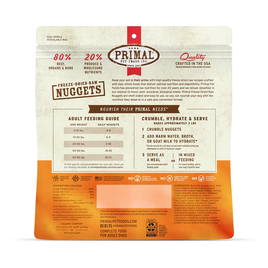 Primal Freeze Dried Dog Food - Various Flavors
