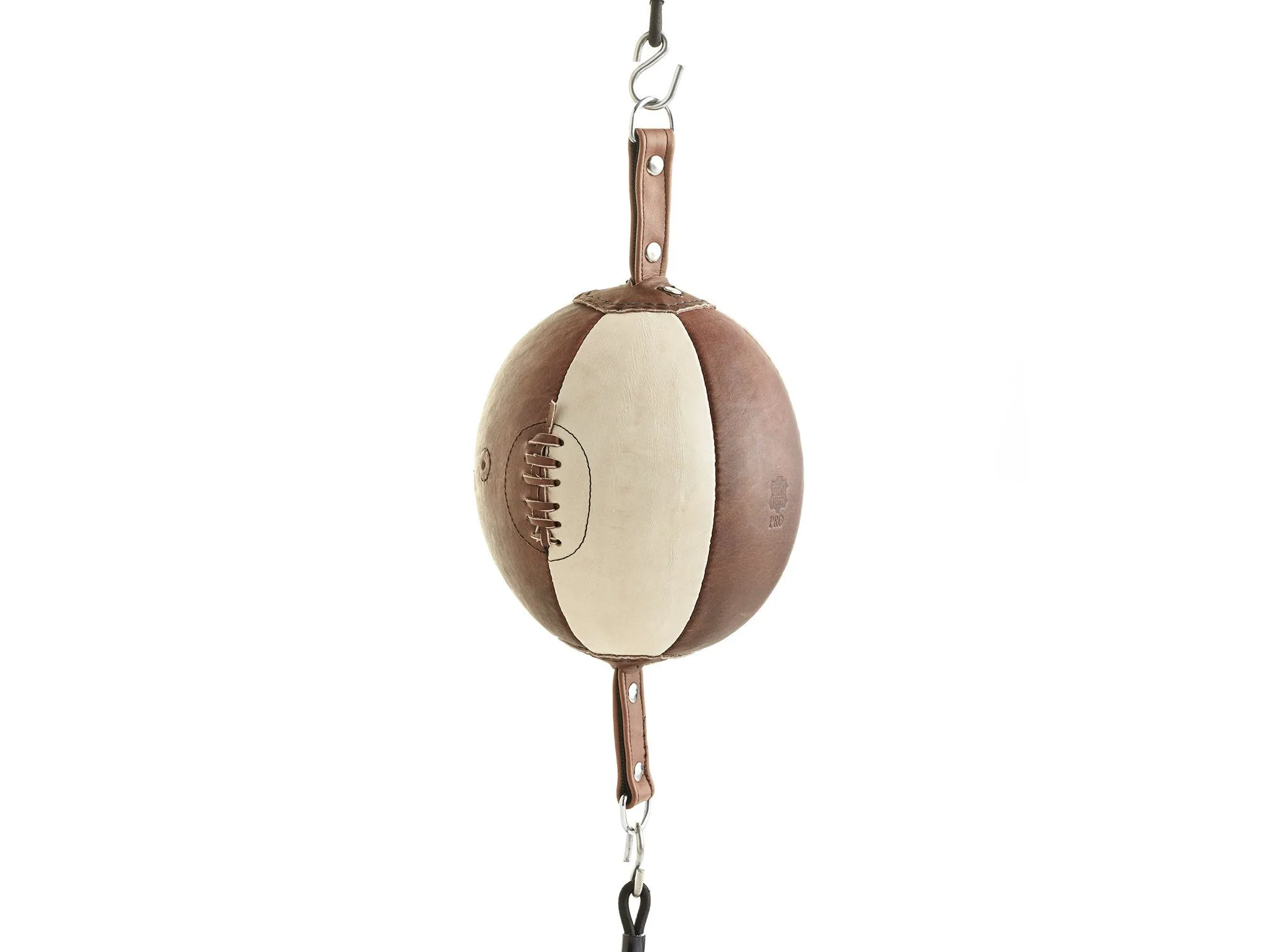 PRO Brown / Cream Leather Boxing Speed Ball, Double End