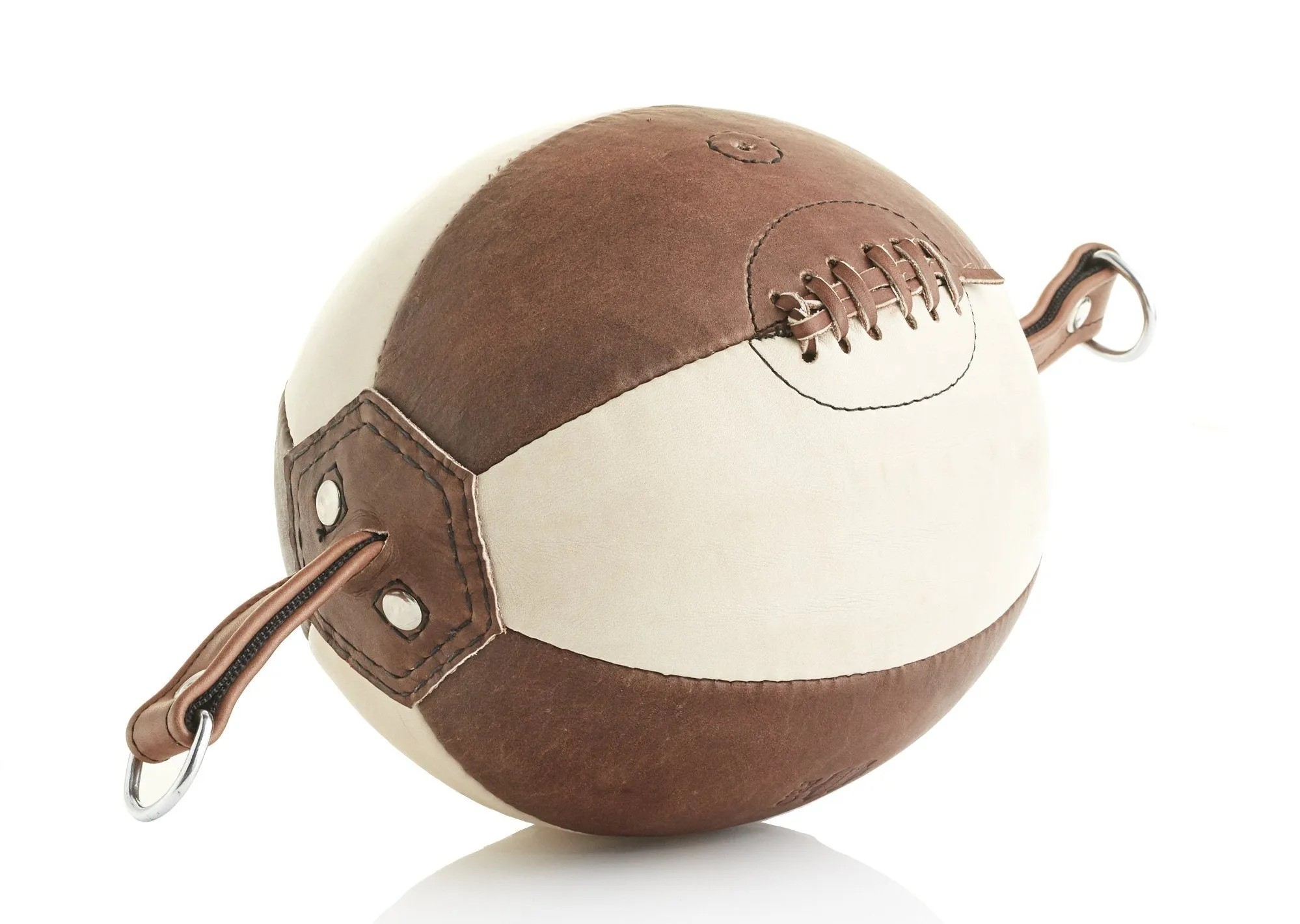 PRO Brown / Cream Leather Boxing Speed Ball, Double End