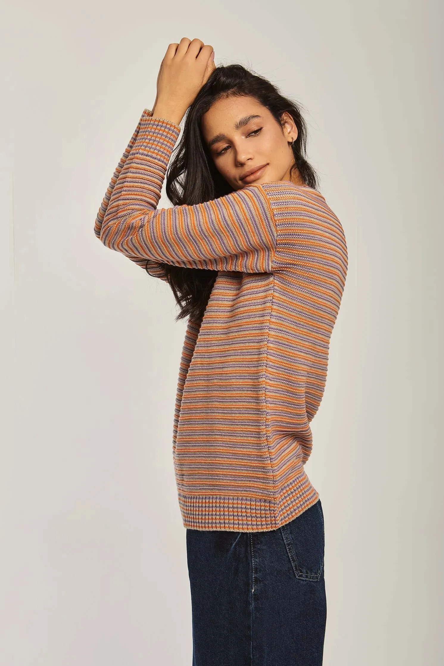 Pullover Crew Neck Flat Orange