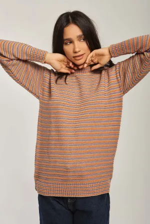 Pullover Crew Neck Flat Orange
