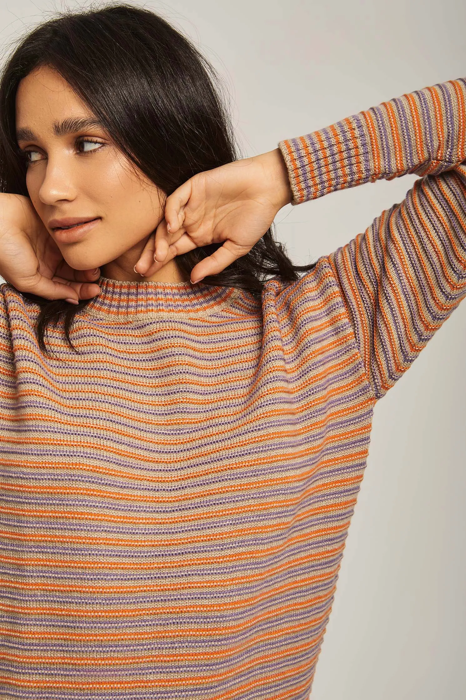 Pullover Crew Neck Flat Orange